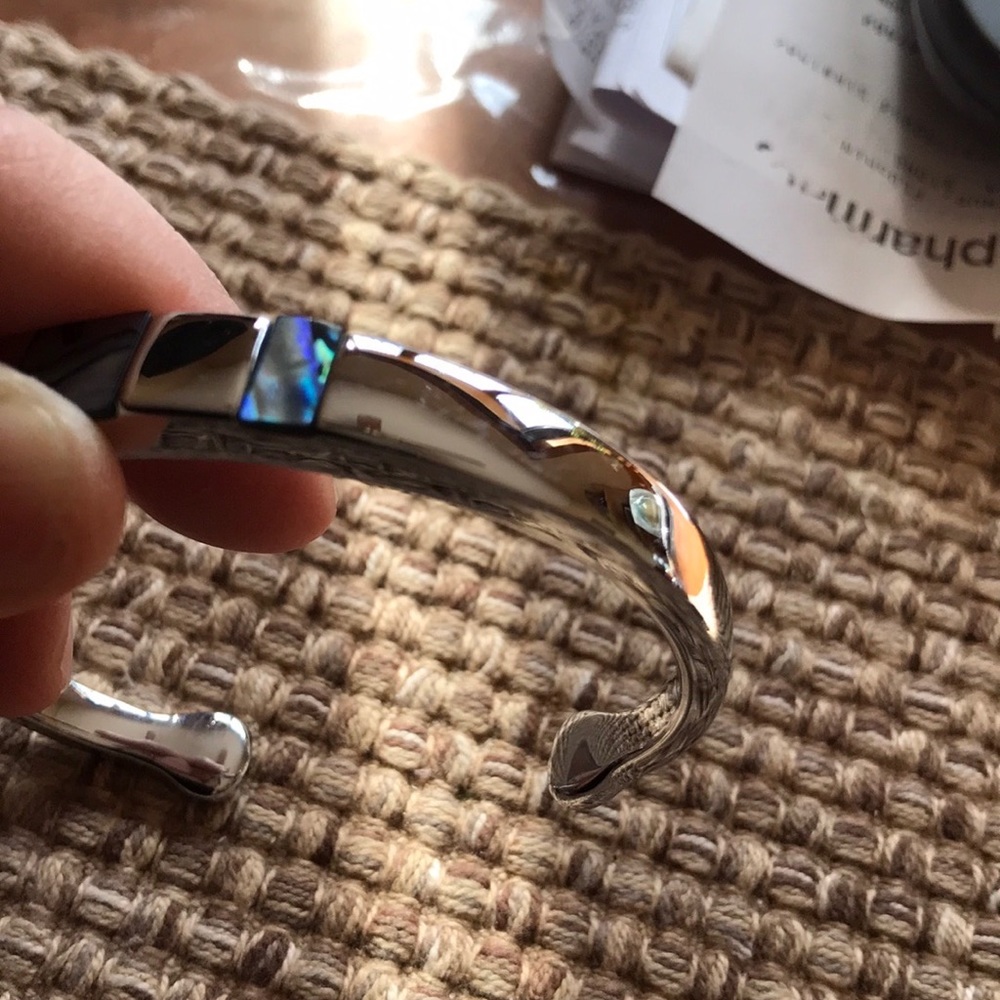 Paula Abalone Shell Silver Bracelet - image 3